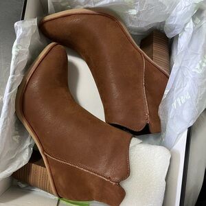 MIA Tan Ankle Booties